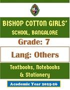 BCGS AY 25 - Std 7  Lang Others - Textbooks  Notebooks and Stationery