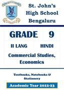 STJ AY 22 - Std 9 II Lang Hindi, Commercial Studies, Economics - Textbooks  Notebooks And Stationery