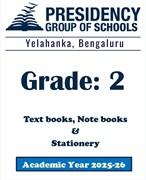 PSBN AY25 Std 2 CBSE Textbook, Notebook and Stationery