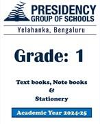 PSBN AY 24 - Std 1 CBSE - Textbook, Notebook and Stationery